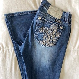 Miss Me High Rise Easy Boot, Size 28, Fleur De Lis Pockets, New Without Tags ⚜️